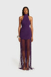 Zuma Ruched Tassel Maxi - Royal Purple