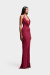 Lace Hourglass Cami Dress - Trophy Wine