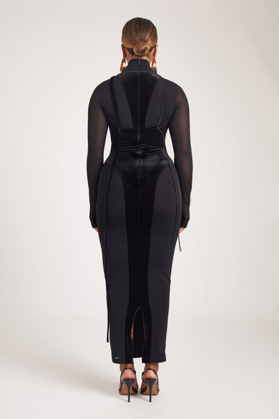 Velvet Mesh Bodee Maxi - Panther