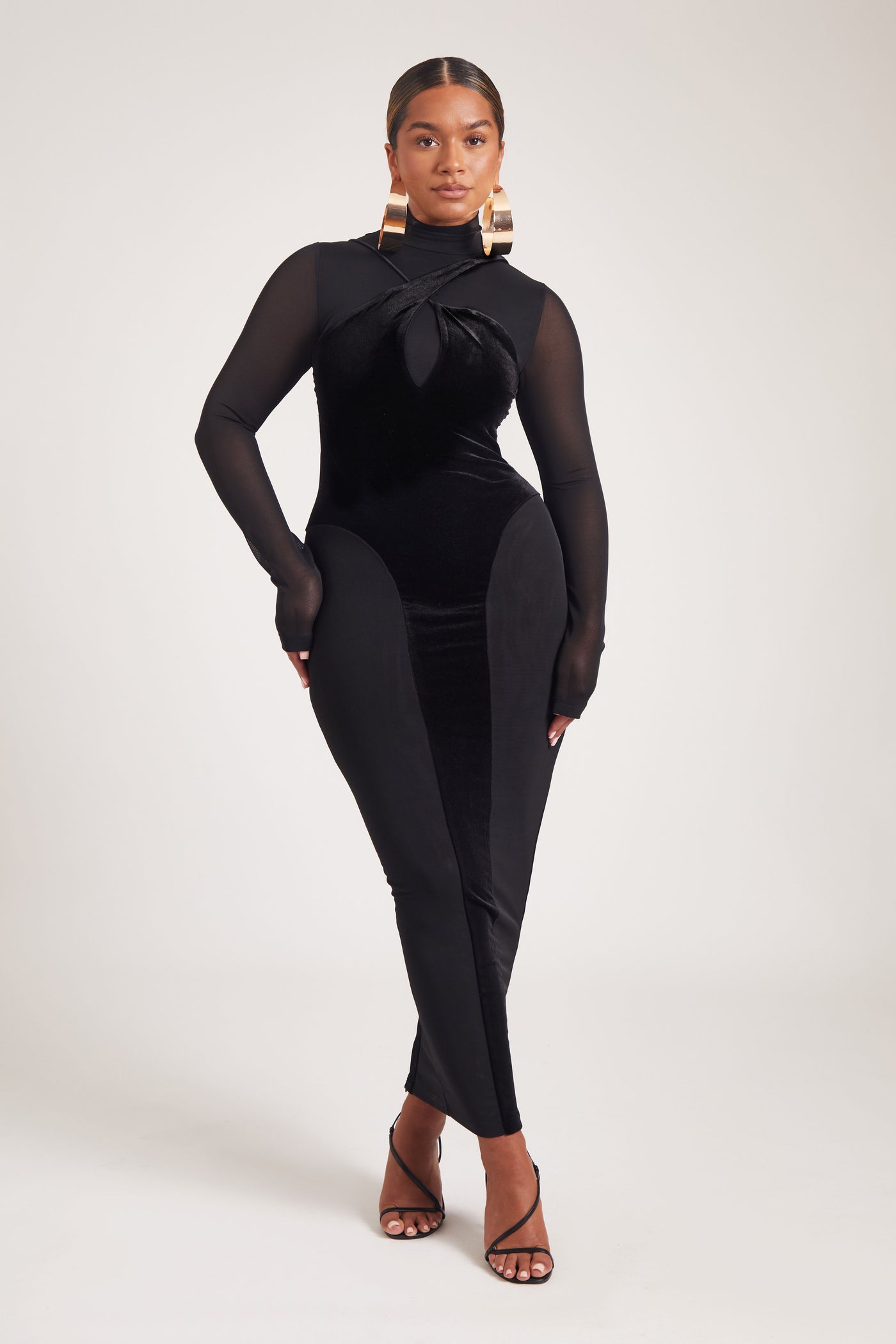 Velvet Mesh Bodee Maxi - Panther