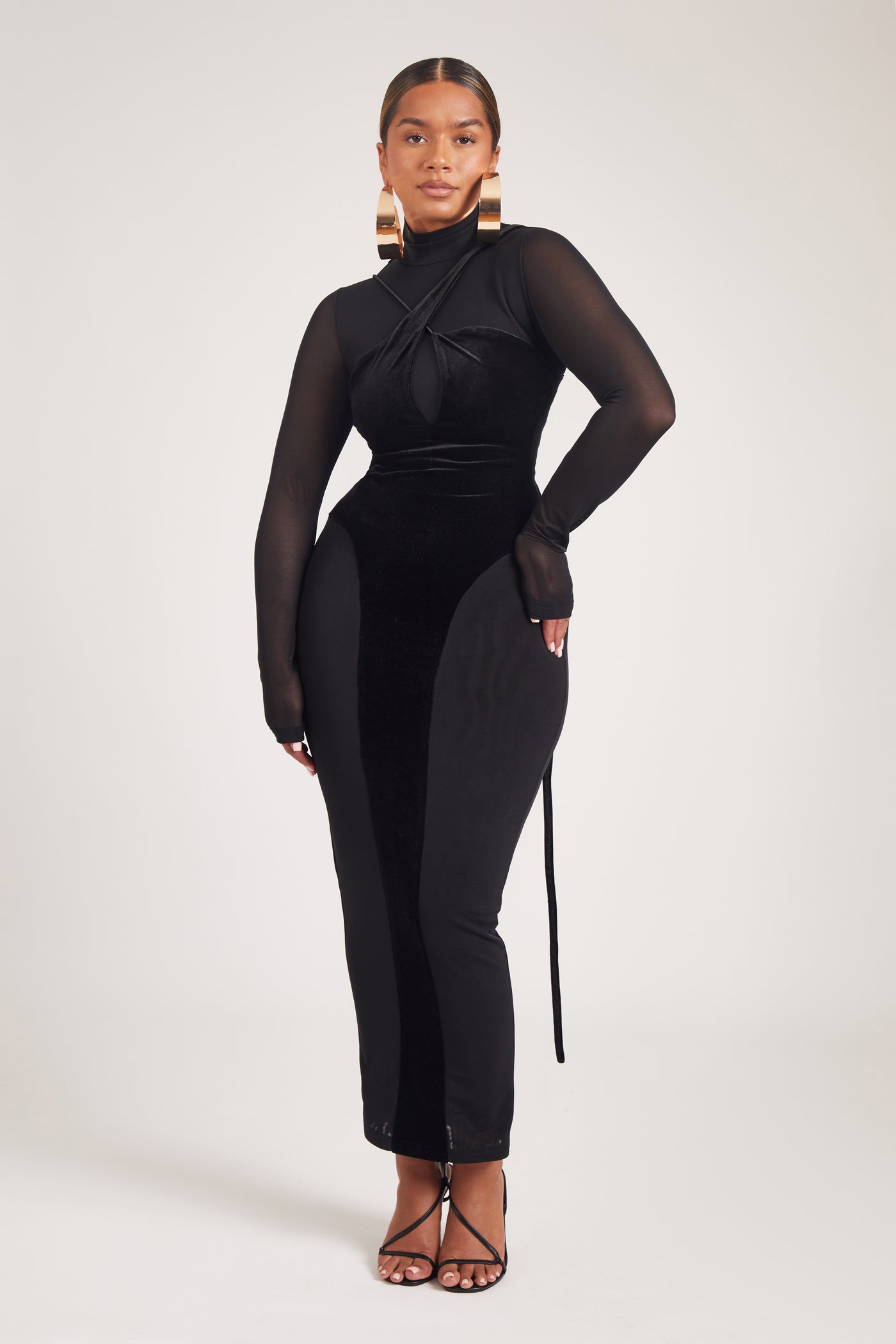Velvet Mesh Bodee Maxi - Panther