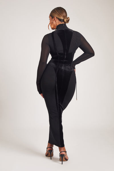 Velvet Mesh Bodee Maxi - Panther