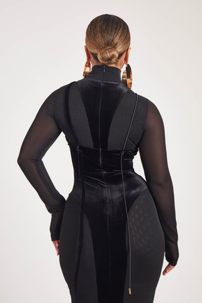 Velvet Mesh Bodee Maxi - Panther