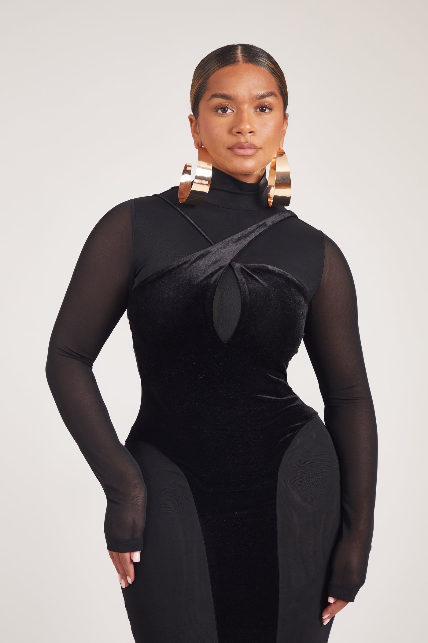 Velvet Mesh Bodee Maxi - Panther