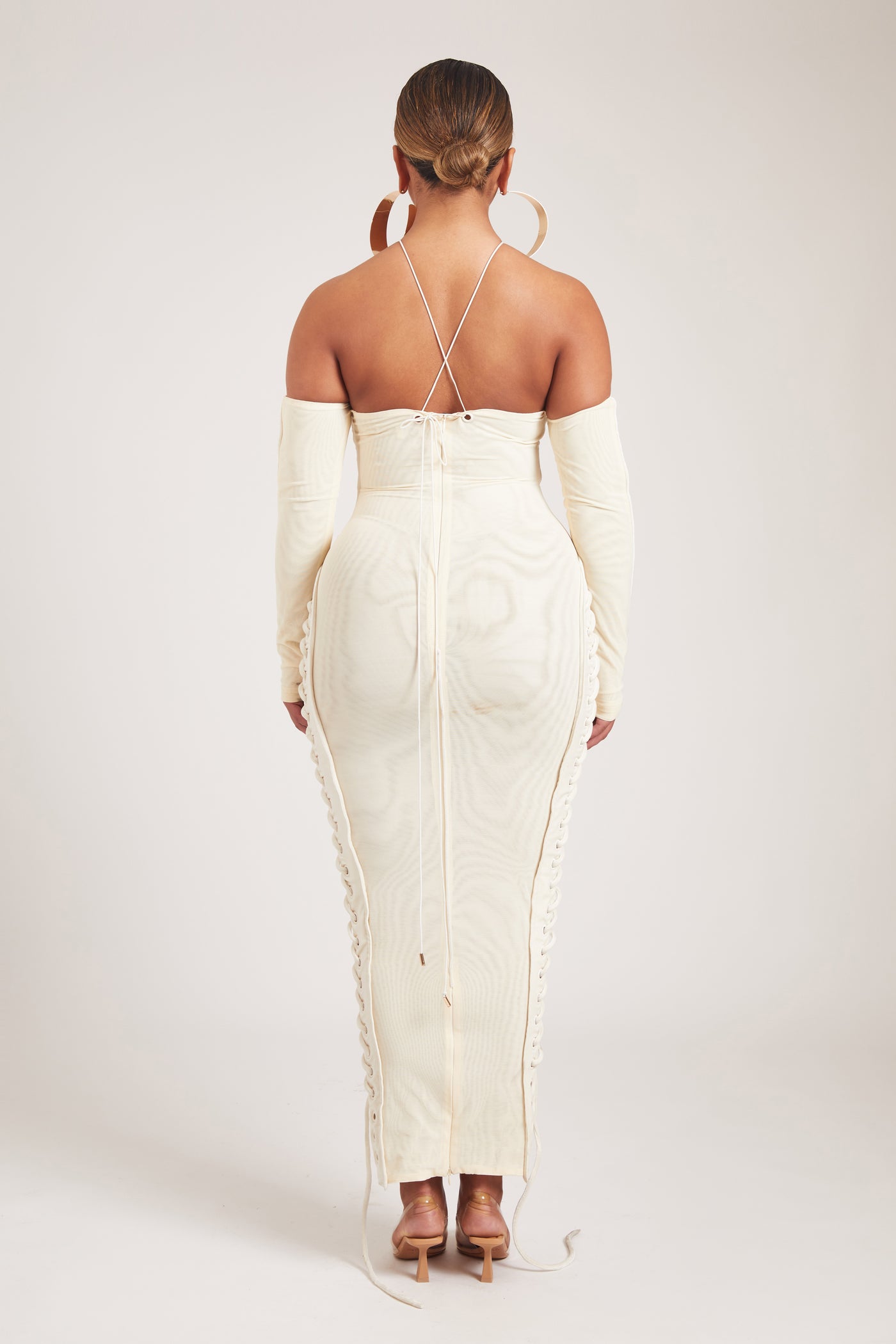 Velvet Mesh Maxi - Ecru