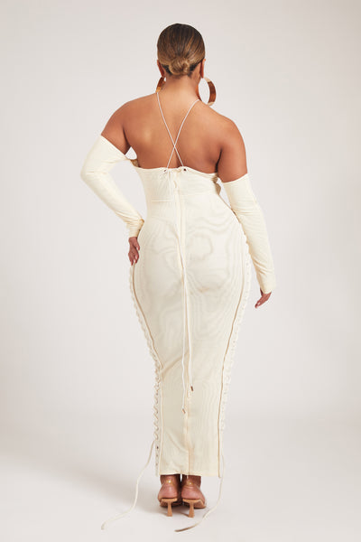 Velvet Mesh Maxi - Ecru