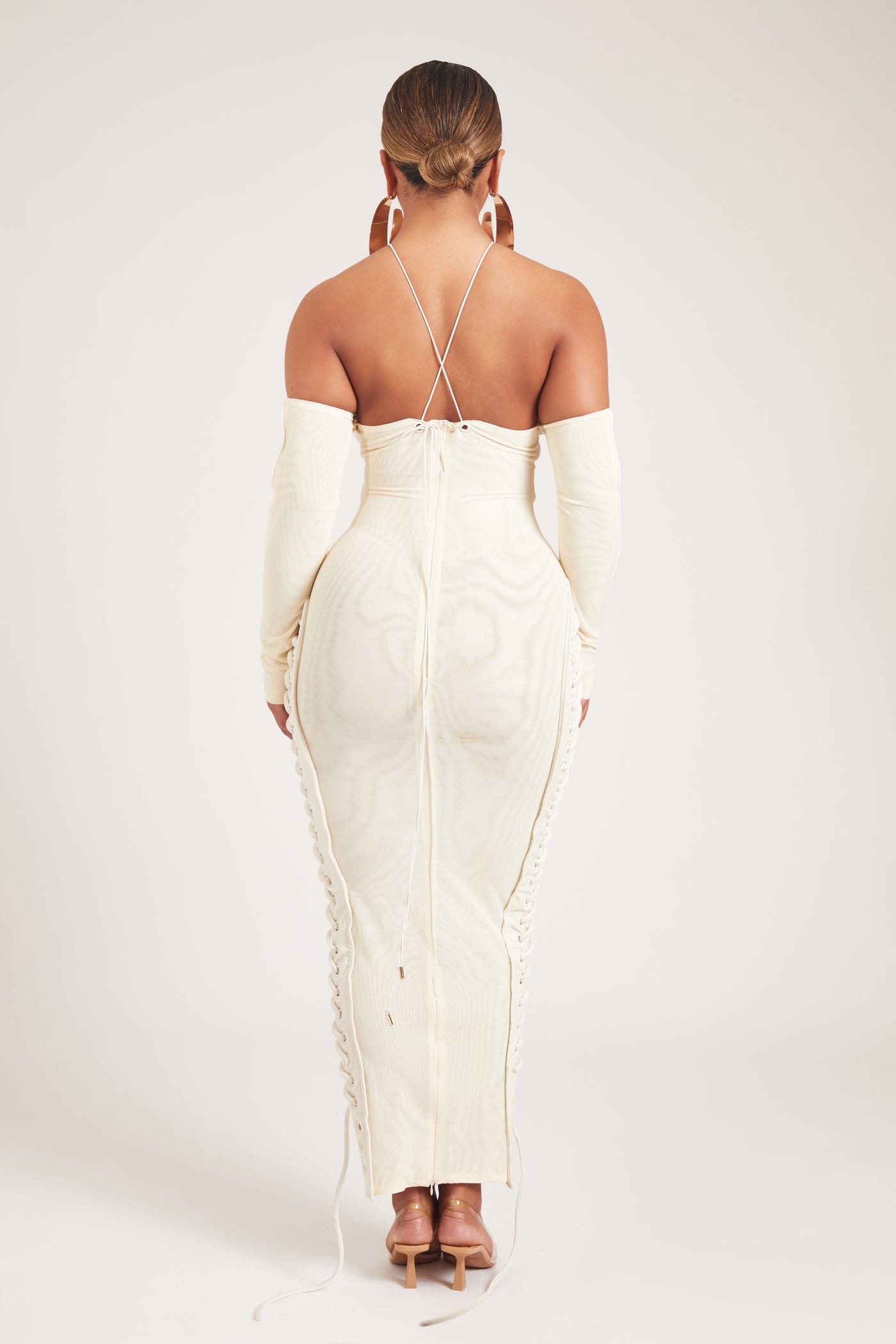 Velvet Mesh Maxi - Ecru