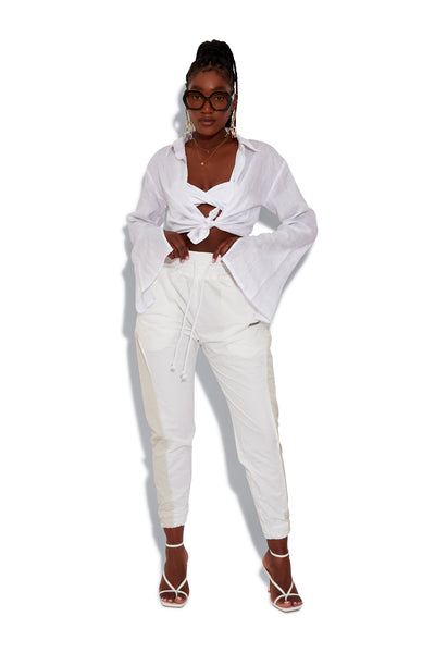 Yacht White Shell Joggers