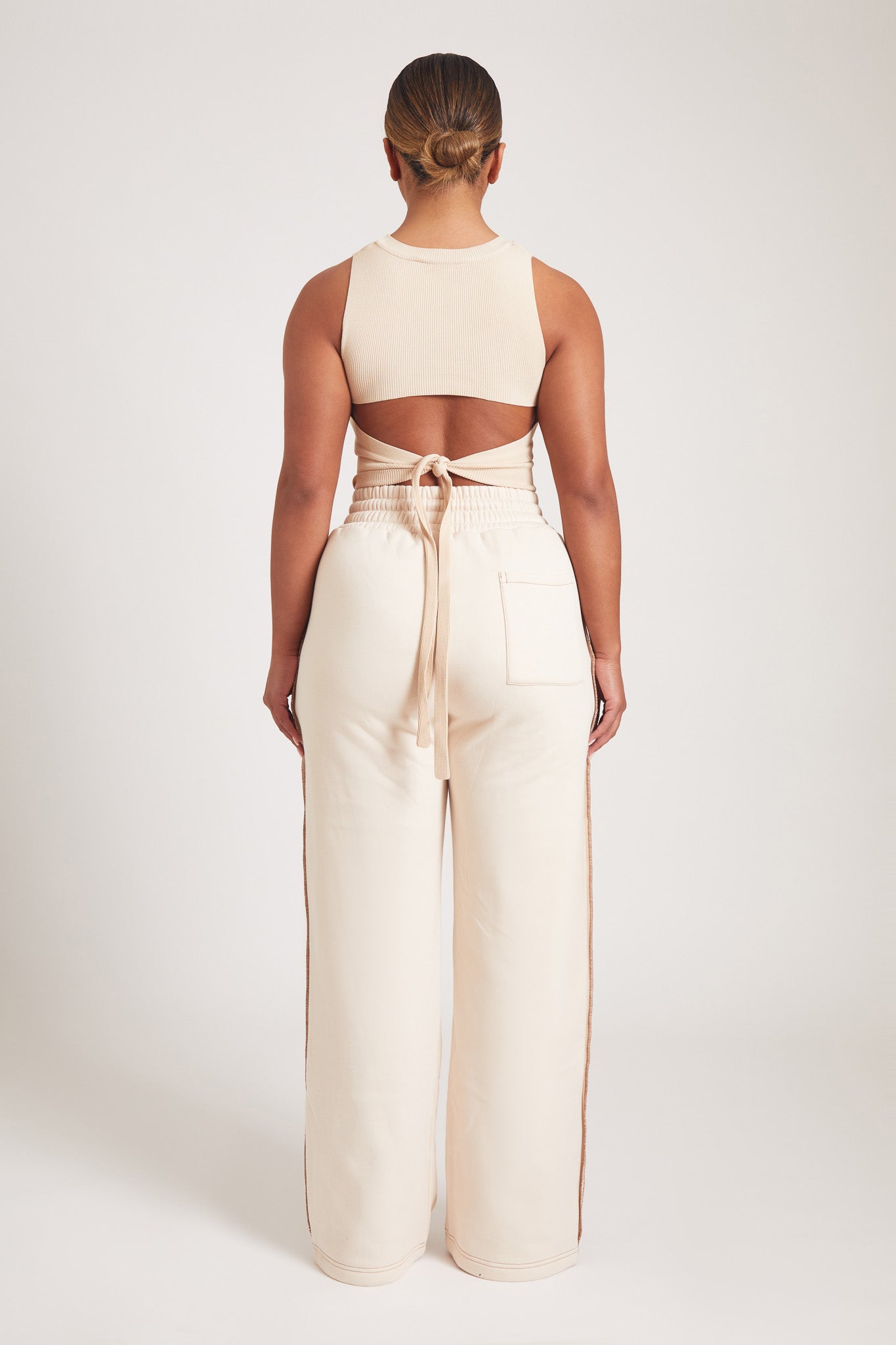 Straight Leg Joggers - Ecru
