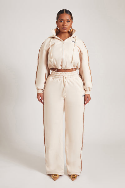 Straight Leg Joggers - Ecru