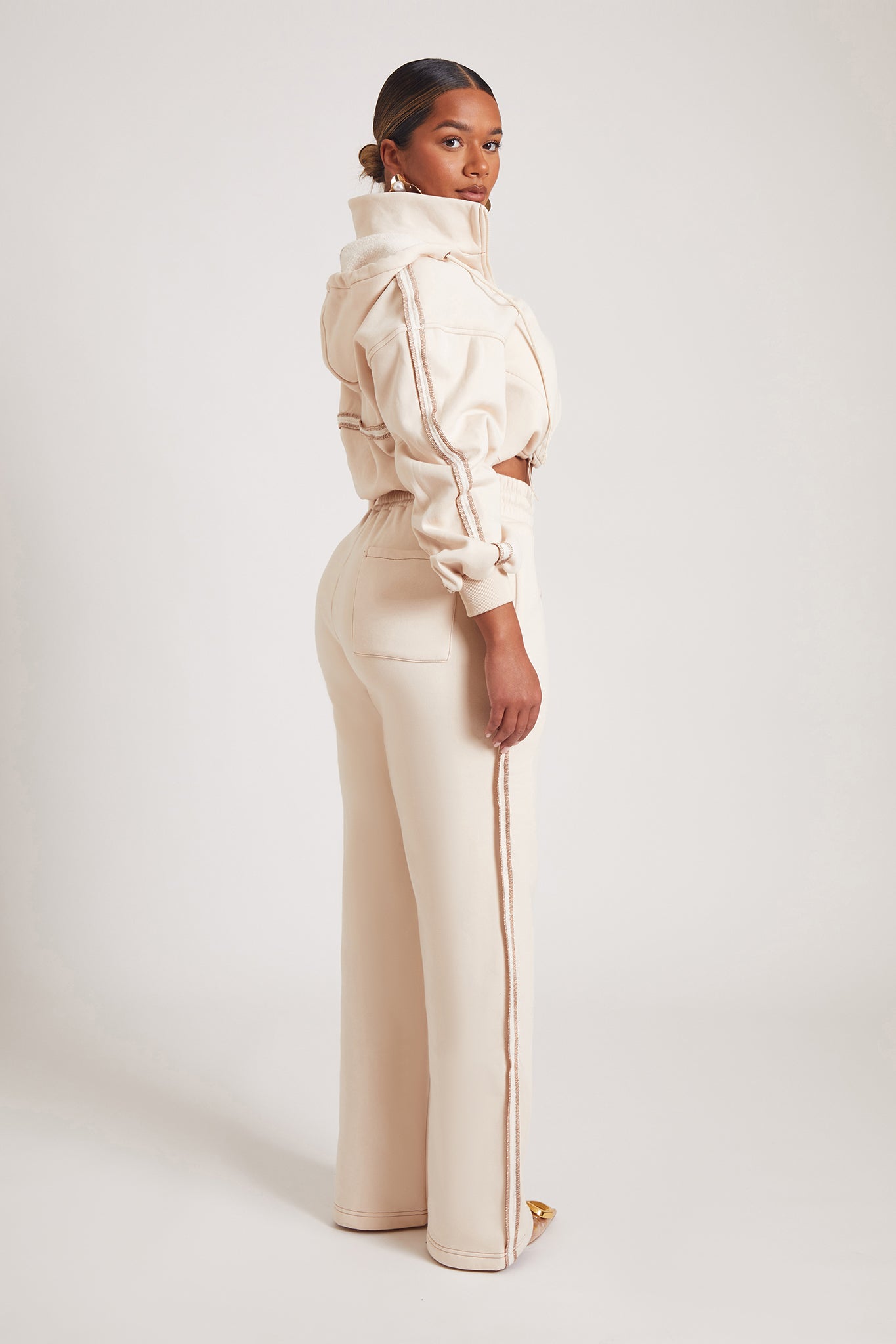 Straight Leg Joggers - Ecru