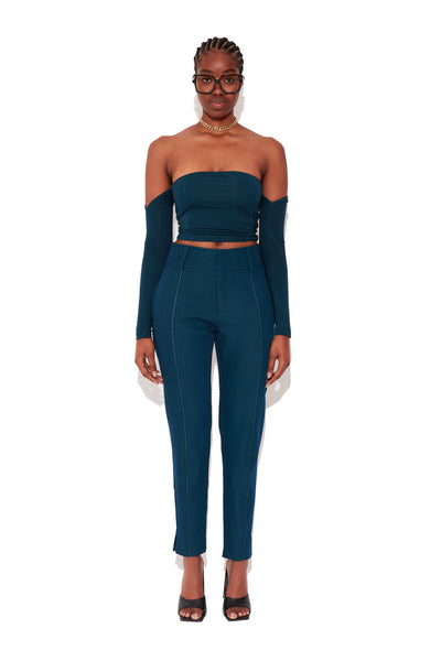 Teal Suit Pants