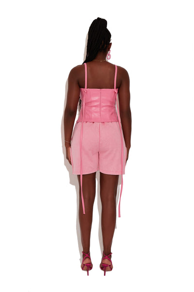 Persian Pink Vegan Twisted Corset Cami
