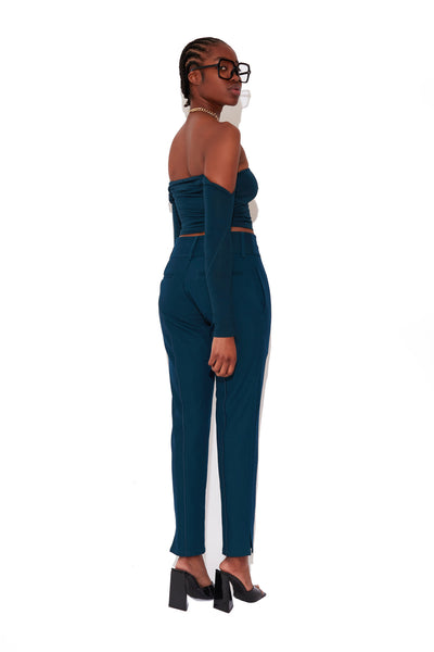 Teal Suit Pants