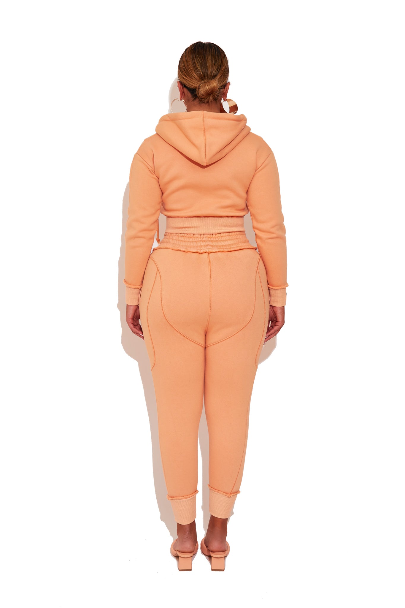 Peach Cropped Hoodie