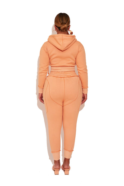 Peach Cropped Hoodie