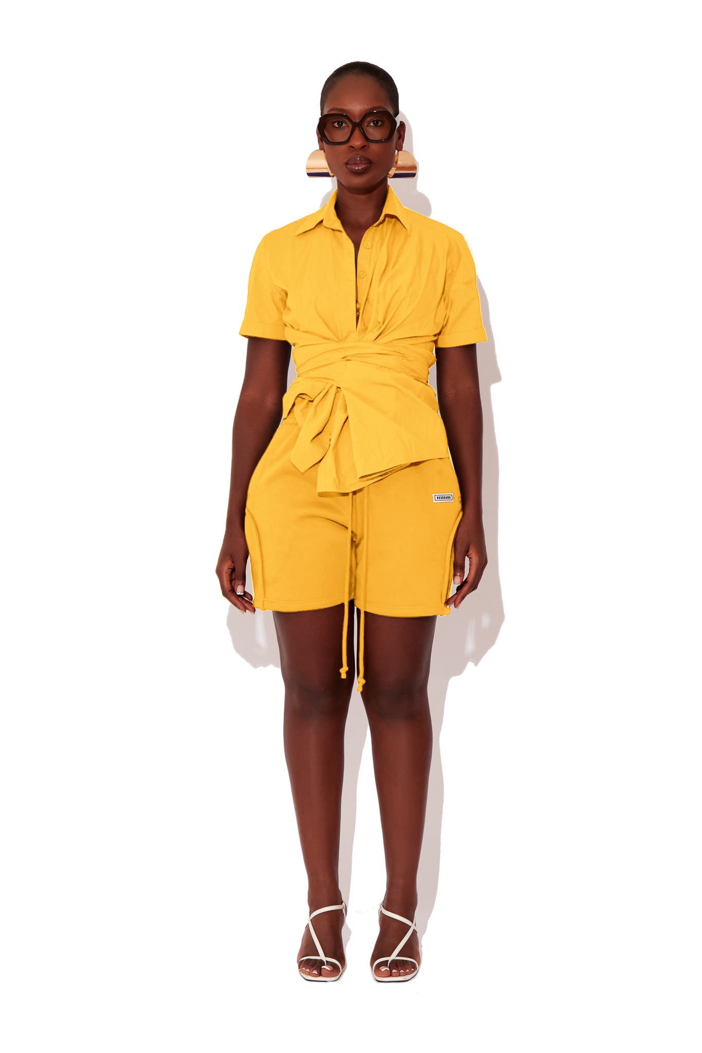 Pineapple Short Sleeve Asymmetric Shirt