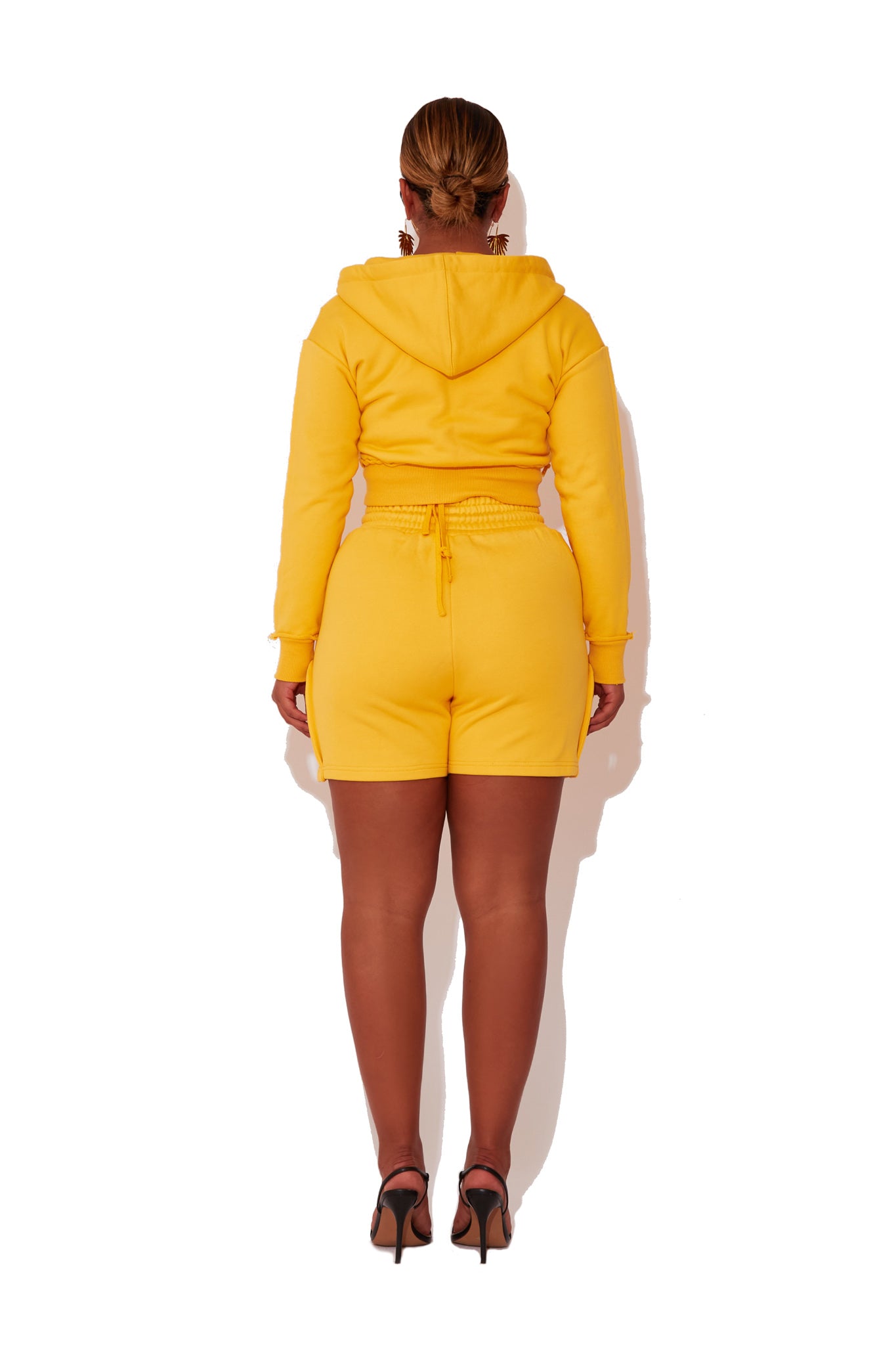 Pineapple Cropped Fleece Hoodie