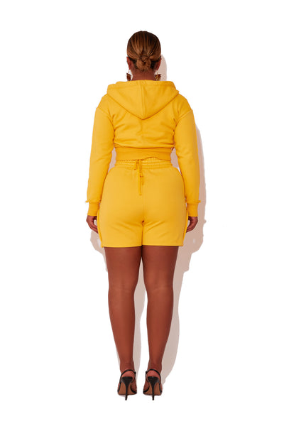 Pineapple Cropped Fleece Hoodie