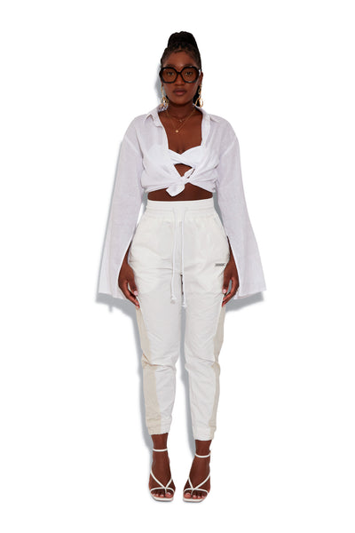 Yacht White Shell Joggers