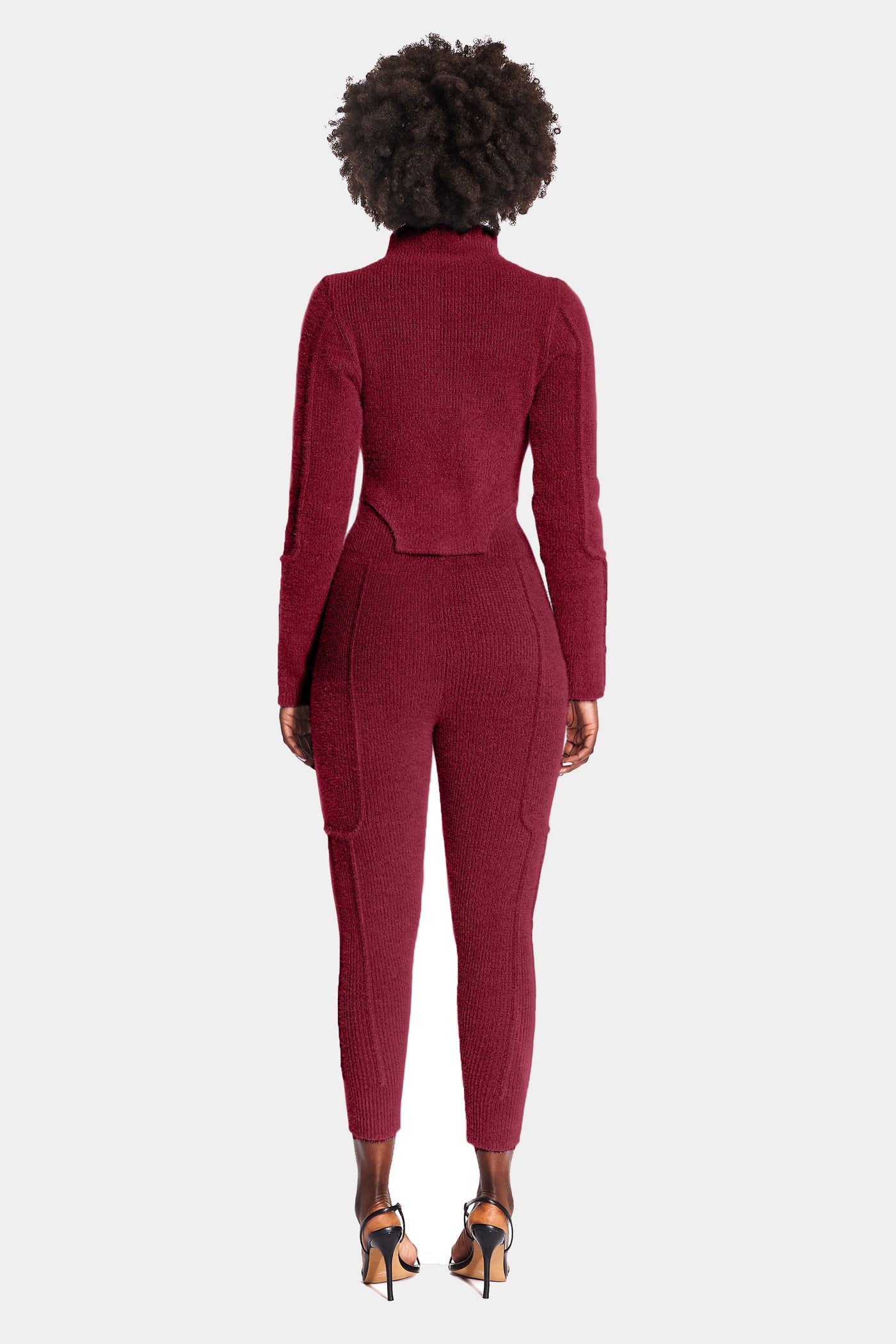 Bordeaux Wool Knit Pants