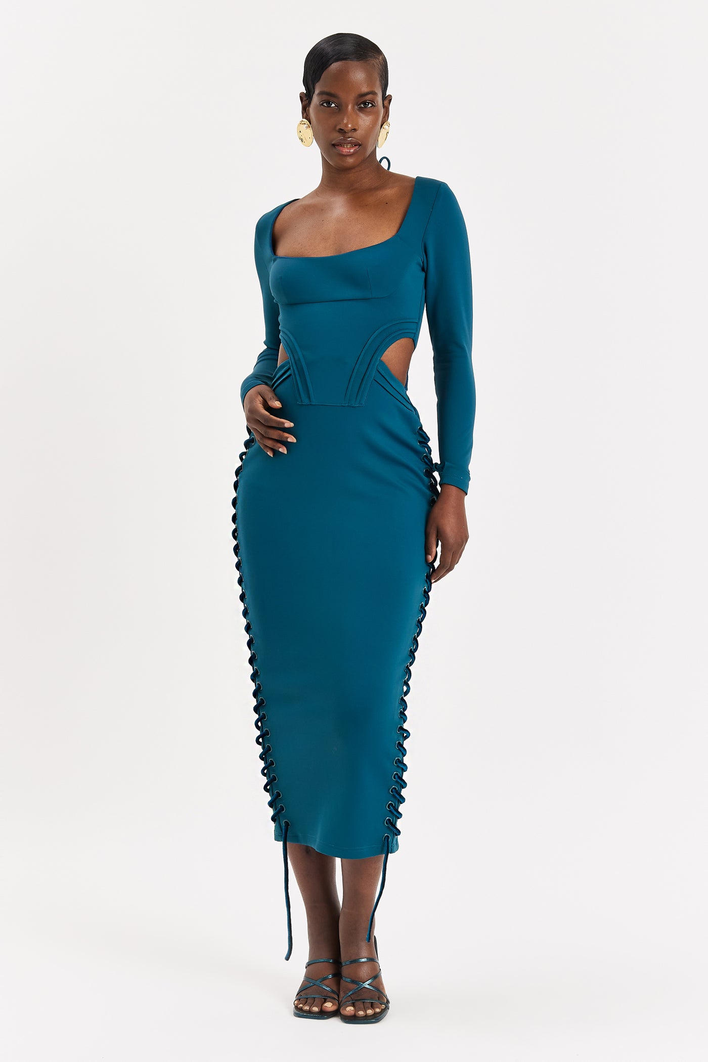 Arctic Sleeved Corset Maxi