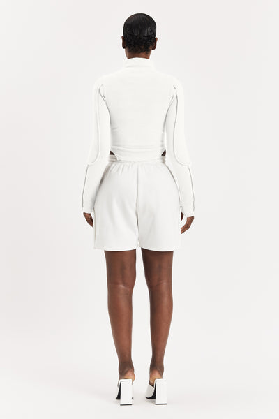 Off-White Ribbed Turtleneck