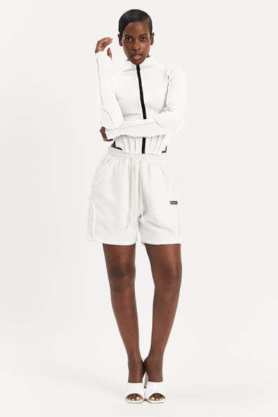 Off-White Ribbed Turtleneck