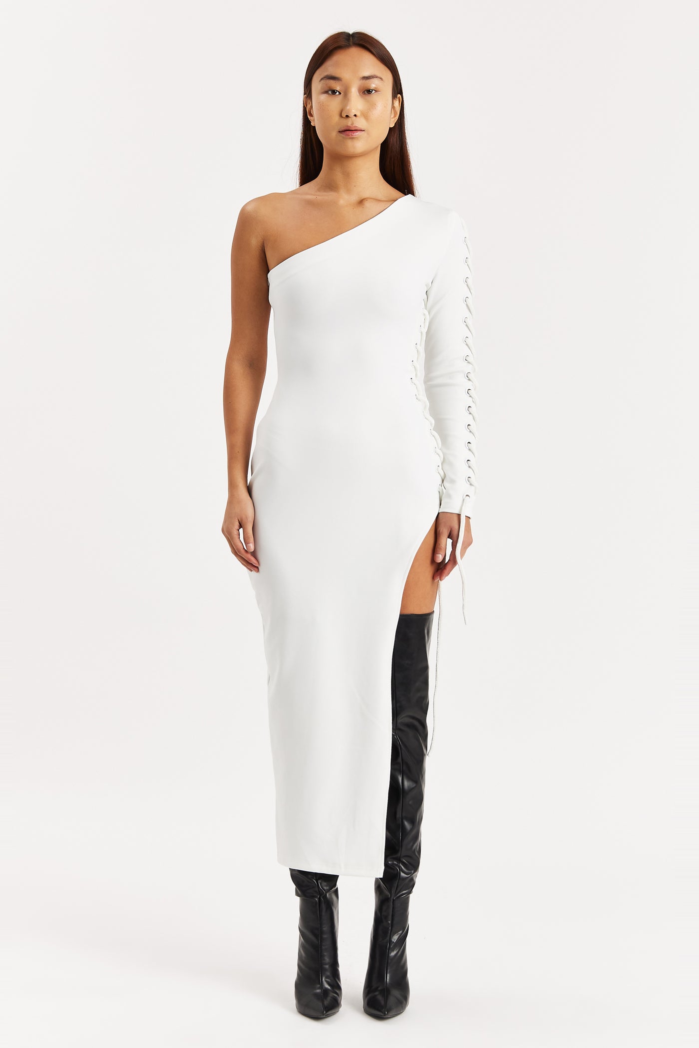 Off-White Asymmetric Maxi