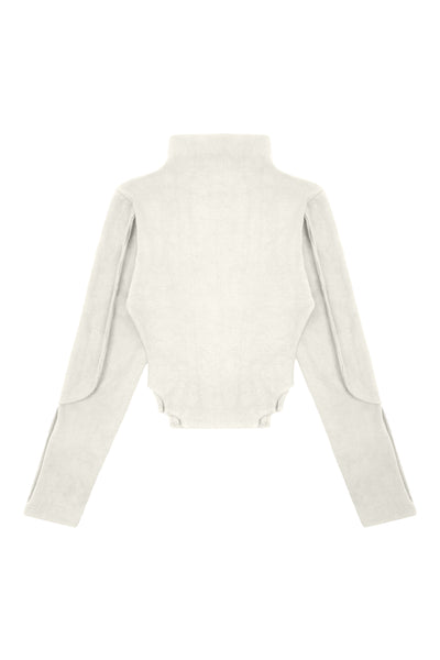 Off-White Ribbed Turtleneck