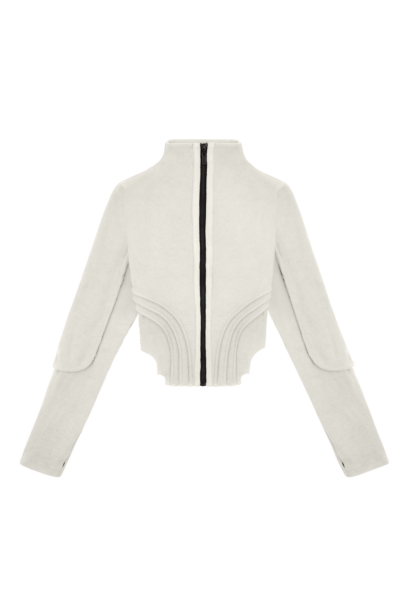 Off-White Ribbed Turtleneck